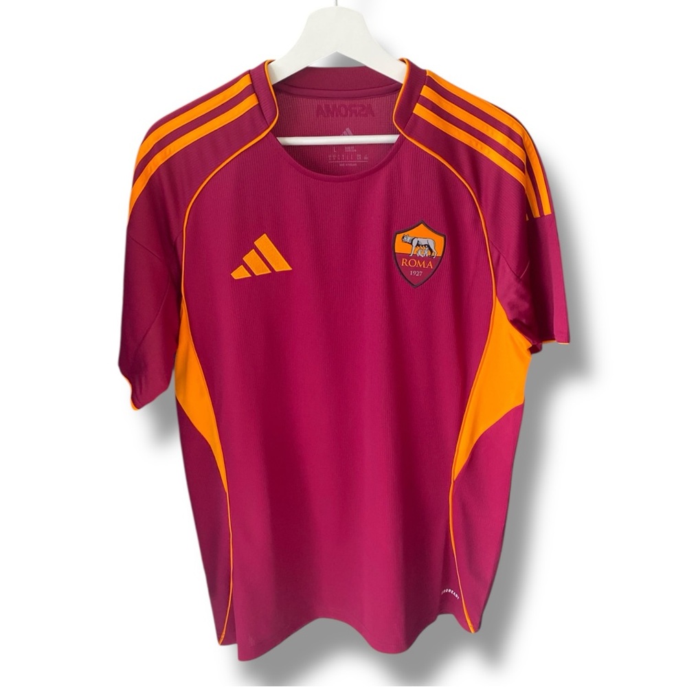 AS Roma 2025/26 Home Jersey Adidas AEROREADY Size L 100% Original New w/ Tags